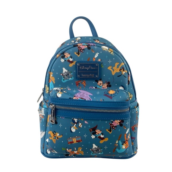 Loungefly Handbags - Loungefly Disneyland 2020 Blue Park Life Attraction Icons Mini Backpack